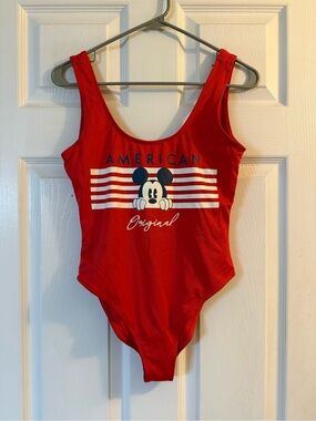 Disney Red One-Piece Mickey 'American Original' Graphic Swimsuit